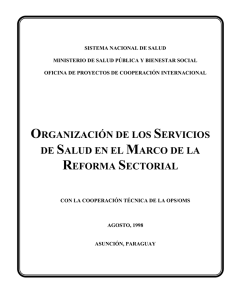 SISTEMA NACIONAL DE SALUD MINISTERIO DE SALUD PÚBLICA Y BIENESTAR SOCIAL