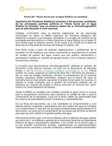 13-03-2015 Firma del “Pacto Social por el Agua Pública en Córdoba&#34;