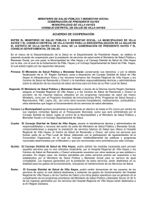 MINISTERIO DE SALUD PÚBLICA Y BIENESTAR SOCIAL GOBERNACIÓN DE PRESIDENTE HAYES