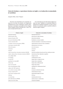 Lista de términos y expresiones técnicas en inglés y su... al castellano Joaquín Abián, Jesús Vázquez