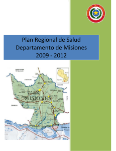   Plan Regional de Salud   Departamento de Misiones  2009 ‐ 2012