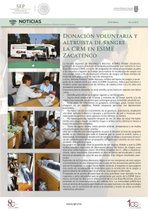 Donación voluntaria y altruista de sangre la CRM en ESIME Zacatenco
