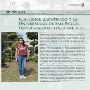 ICA-ESIME Zacatenco y la Universidad de Sao Paulo, intercambian conocimiento NOTICIAS