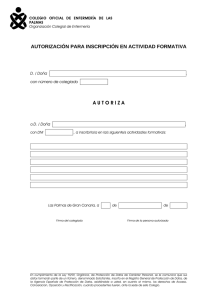 Formulario de Autorización para Inscripción