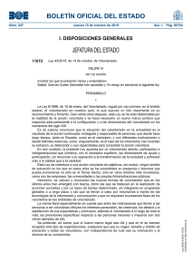 BOLETÍN OFICIAL DEL ESTADO JEFATURA DEL ESTADO I. DISPOSICIONES GENERALES 11072