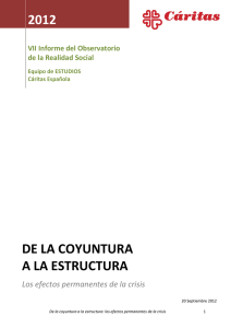 VII Informe observatorio de la realidad social de C ritas