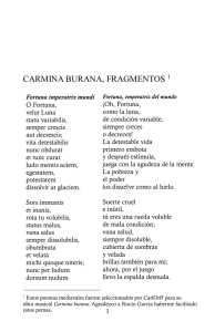 Anónimo, Carmina Burana , fragmentos