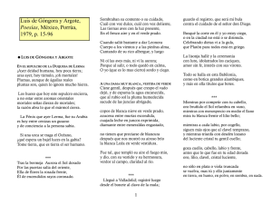 Poesía lírica: Góngora, Quevedo, Sor Juana Inés de la Cruz, Donne