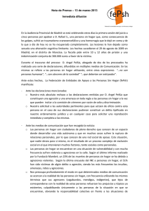 COMUNICADO fePsh DECLARACION ABOGADO JUICIO LESIONES PSH