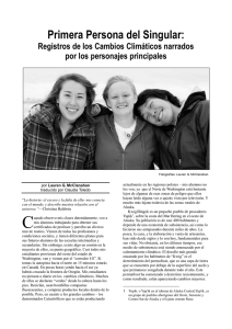 Primera Persona del Singular: Registros de los Cambios Climáticos narrados por los personajes principales