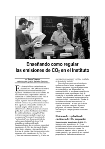 Enseñando como regular las emisiones de CO2 en el Instituto