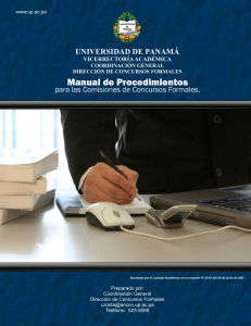 Manual de Procedimientos para las Comisiones de Concursos Formales