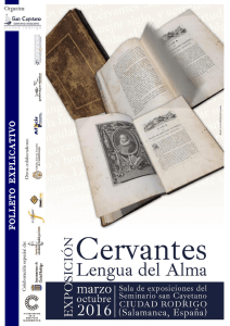 · Folleto de la exposición "Cervantes, lengua del alma"