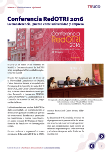 Conferencia RedOTRI 2016 La transferencia, puente entre universidad y empresa