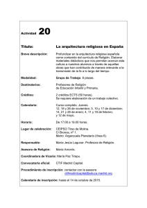 20  Título: La arquitectura religiosa en España