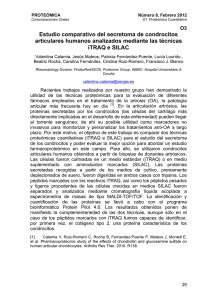 Estudio comparativo del secretoma de condrocitos iTRAQ e SILAC