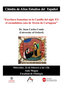 “Escritura femenina en la Castilla del siglo XV: (University of Oxford)