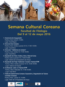 Cartel de la 'Semana Cultural Coreana'