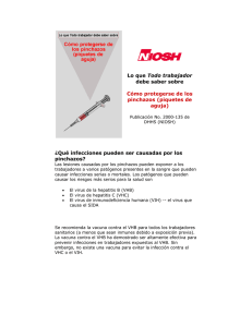 Folleto de NIOSH acerca de cómo protegerse uno mismo de las lesiones por pinchazo de aguja pdf, 72kb