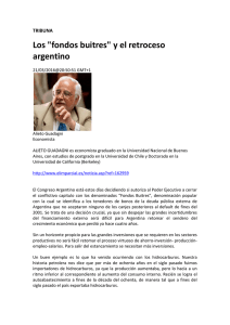Los "fondos buitres" y el retroceso argentino