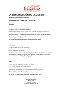 LA CONSTRUCCIÓN DE OCCIDENTE -desde sus inicios hasta el siglo XV-