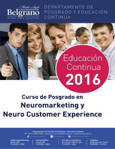 Curso de Posgrado en Neuromarketing y Neuro Customer Experience - Intensivo