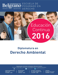 Diplomatura en Derecho Ambiental