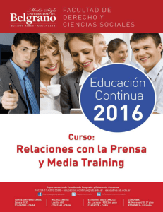 Curso: Relaciones con la Prensa y Media Training