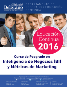 Curso de Posgrado en Inteligencia de Negocios (BI) y Métricas de Marketing