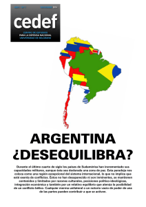 cedef ARGENTINA ¿DESEQUILIBRA?
