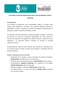 CRONOGRAMA JORNADAS ALA (Asociación Leasing Argentina)