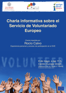 Charla informativa sobre el Servicio de Voluntariado Europeo Rocío Calvo