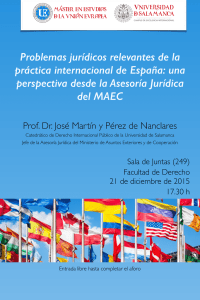 Problemas jurídicos relevantes de la práctica internacional de España: una