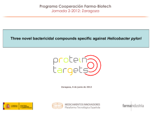 Three novel bactericidal compounds specific against Helicobacter pylori