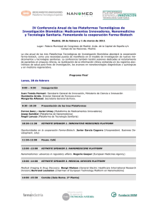 IV Conferencia Anual de las Plataformas Tecnológicas de