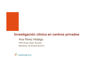 Ana Pérez Hidalgo. Clinical Research Manager (Novartis)