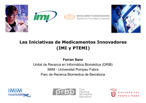 Ferran Sanz (Coordinador académico de la Plataforma Tecnológica Española de Medicamentos Innovadores y miembro del Comité Científico de IMI)