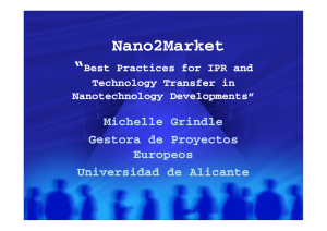 Nano2market, Michelle Grindle (Universidad de Alicante)