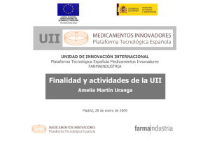 PTEMI International Innovation Unit. Amelia Martín Uranga (FARMAINDUSTRIA)