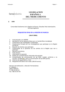 Requisitos para llevar a cabo estudios post-autorización en la Región de Murcia