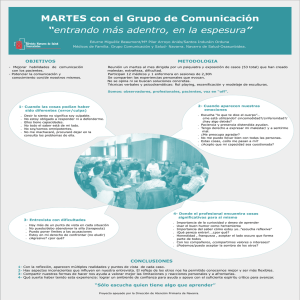 MARTES con el Grupo de Comunicación entrando más adentro en la espesura (Poster)
