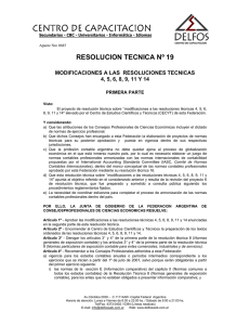 Resolución Técnica Nro. 19