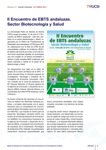 II Encuentro de EBTS andaluzas. Sector Biotecnología y Salud
