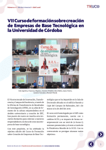 VII Curso de formación sobre creación la Universidad de Córdoba Número 21