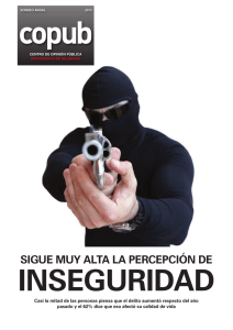 SIGUE MUY ALTA LA PERCEPCIÓN DE INSEGURIDAD