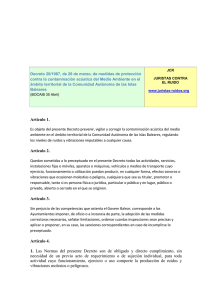 Decreto 20/1987, de medidas de protección contra la contaminación acústica