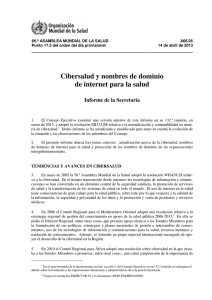 Cibersalud y nombres de dominio de internet para la salud (A66/26)
