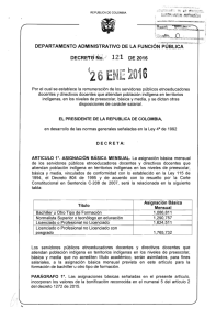 Decreto 121 de 2016 - etnoeducadores