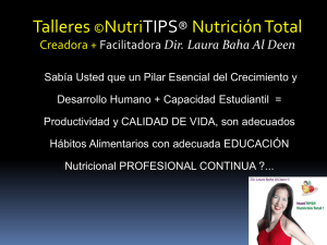 Talleres Nutri Nutrición Total TIPS