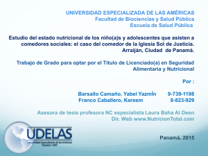 UNIVERSIDAD ESPECIALIZADA DE LAS AMÉRICAS Facultad de Biociencias y Salud Pública